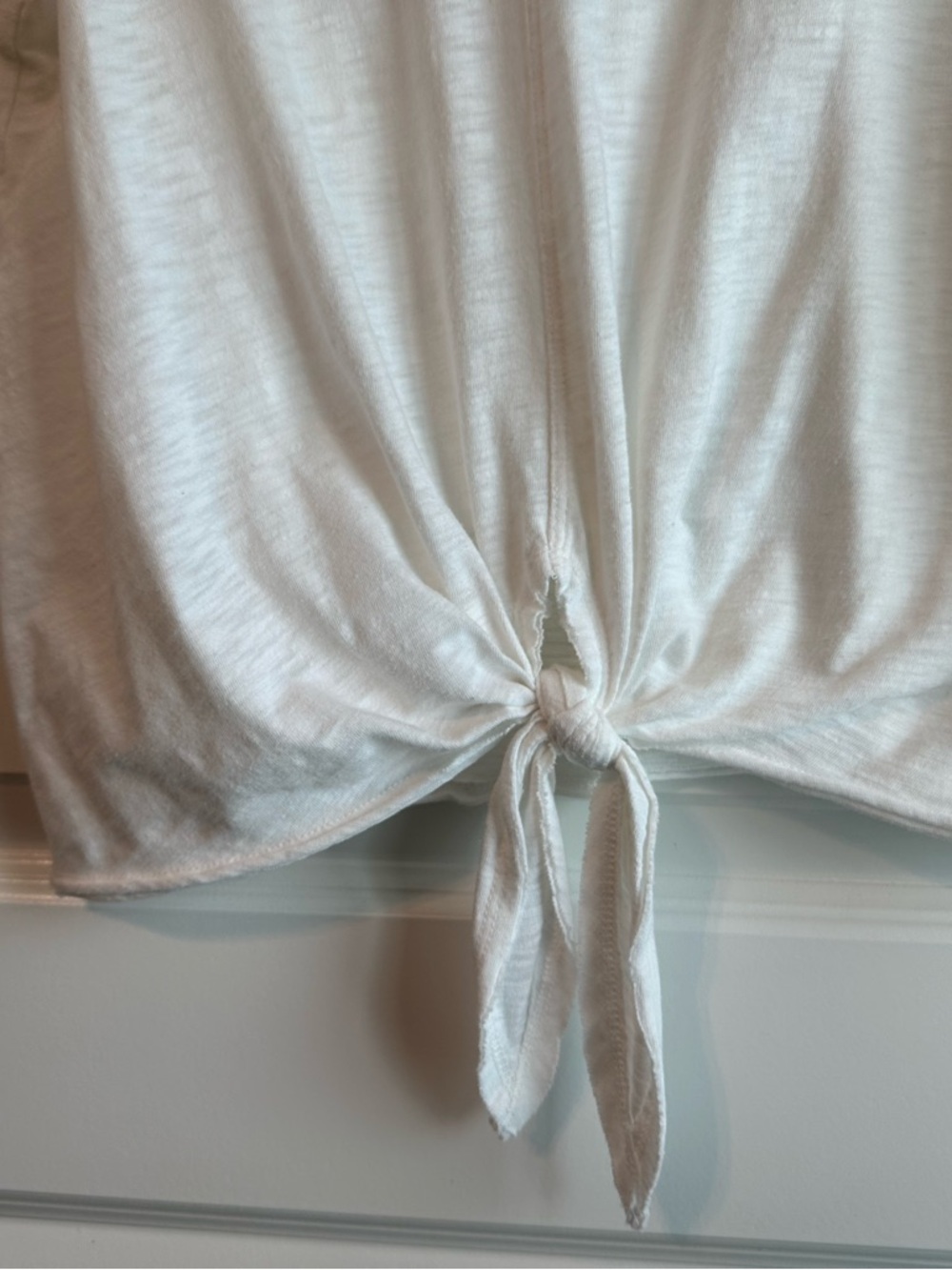 The Impeccable Pig White Tie-Front Tank - Picture 8 of 15